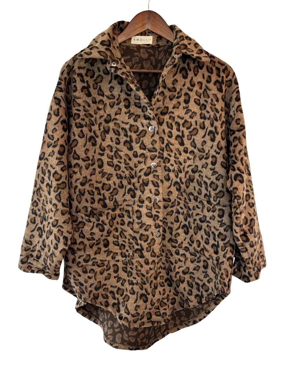 Leopard Print Teddy Jacket